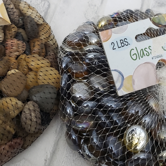 Hobby Lobby Accents Assorted River Rocks And Glass Mosaic Gemstones